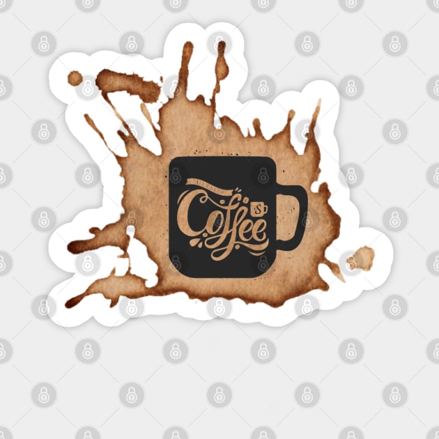 Coffee is life Sticker by ScribbleDrone